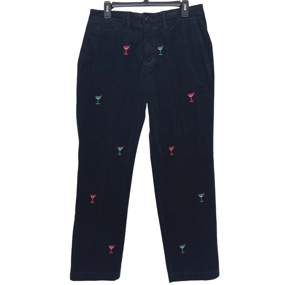 Vineyard Vines Other - NEW Vineyard Vines ALL OVER MARTINI Corduroy Pants Mens 30x30 Blac Stretch